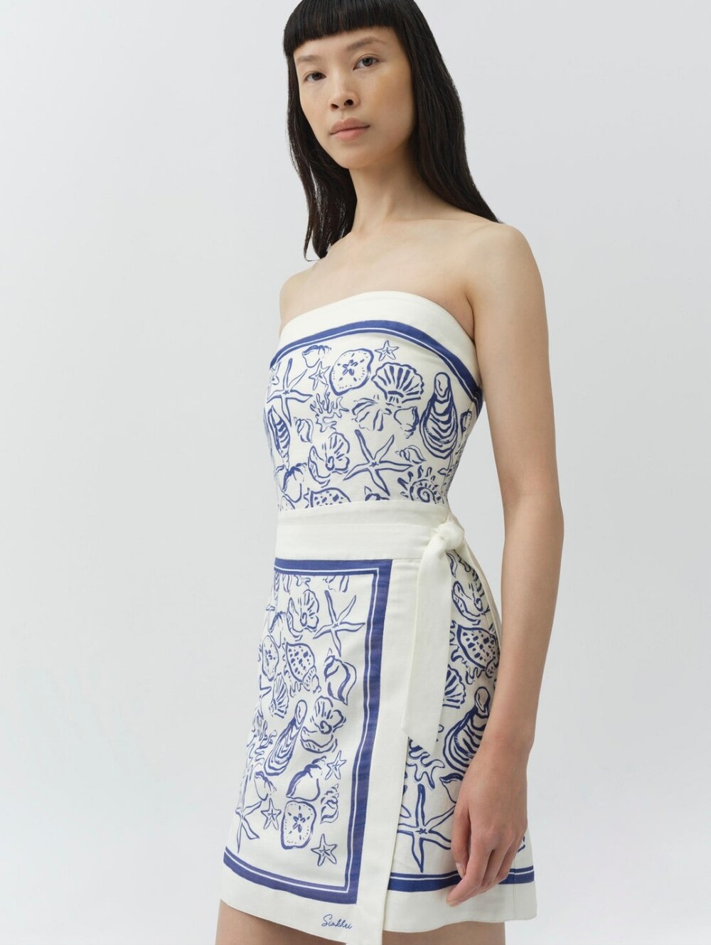 Simkhai Darbie Linen Bustier Mini Dress - Picture 2 of 6
